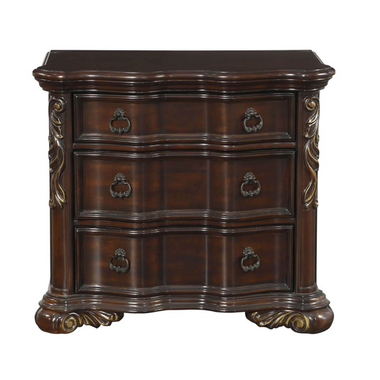 Royal Highlands Vinyl Panel Bedroom Set, Rich Cherry by Homelegance