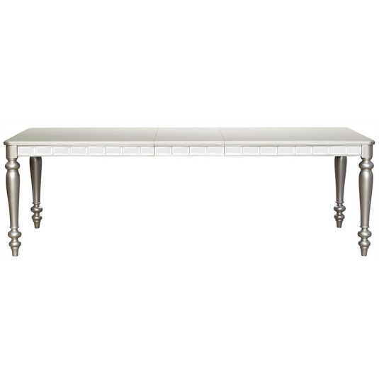 Orsina Rectangular Wood Extendable Dining Table, Silver by Homelegance